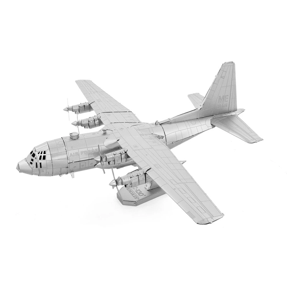 METAL EARTH Metalinė 3D dėlionė - Lockheed Martin C-130 Hercules lėktuvas