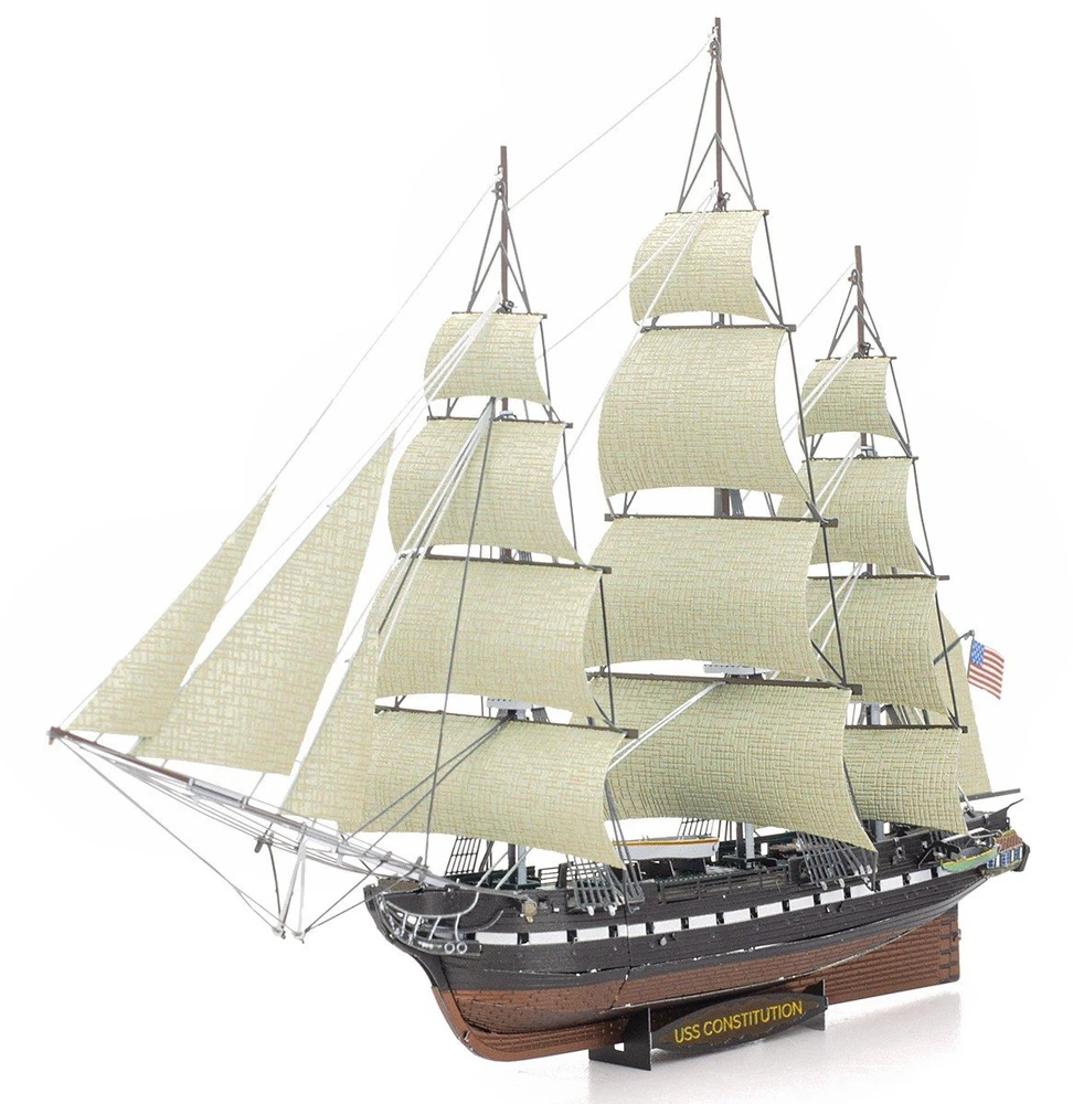 METAL EARTH Metalinė 3D dėlionė - USS Constitution laivas