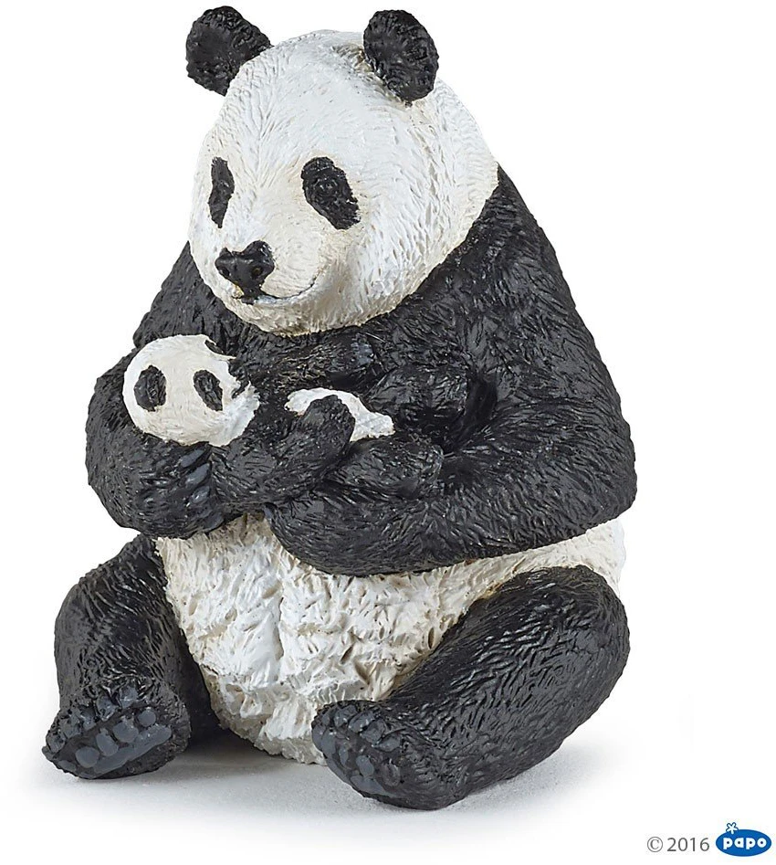 Papo figūrėlė Panda su jaunikliu