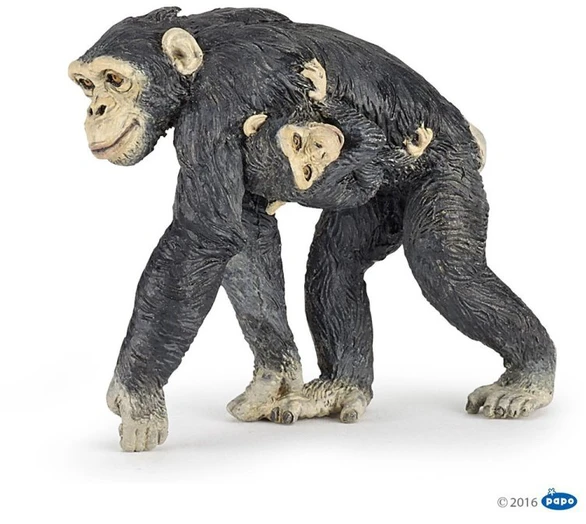 Papo figūrėlė Šimpanzė su jaunikliu