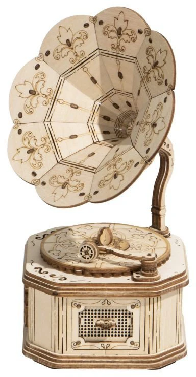 Robotime Medinė 3D dėlionė - Gramofonas