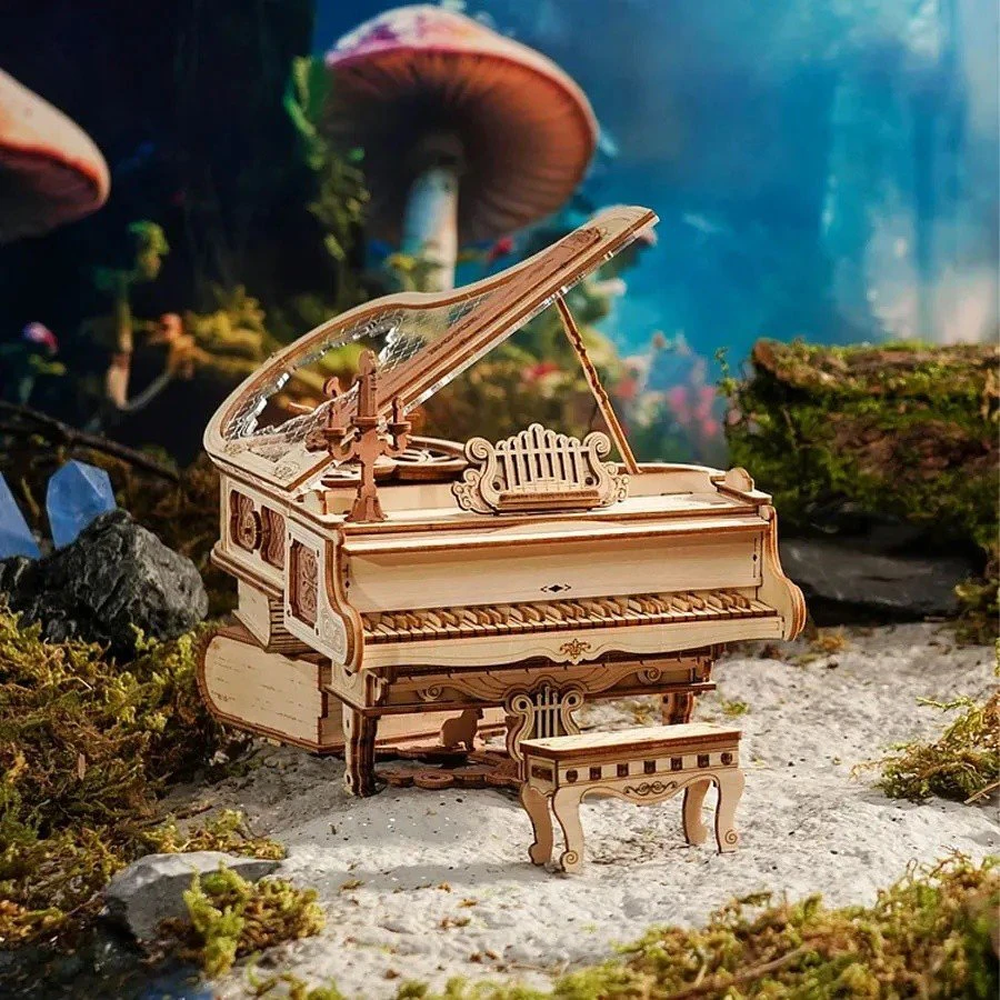 Robotime Muzikinis 3D medinis konstruktorius Magic Piano