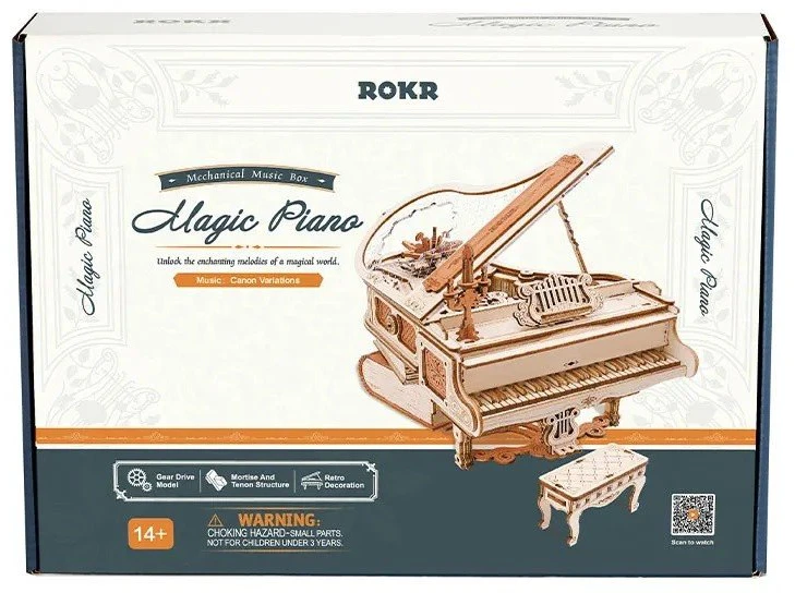 Robotime Muzikinis 3D medinis konstruktorius Magic Piano