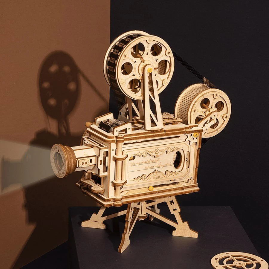 Robotime 3D medinis mechaninis konstruktorius KINO PROJEKTORIUS „Vitascope“
