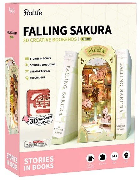 Robotime Mini namas 3D konstruktorius FALLING SAKURA