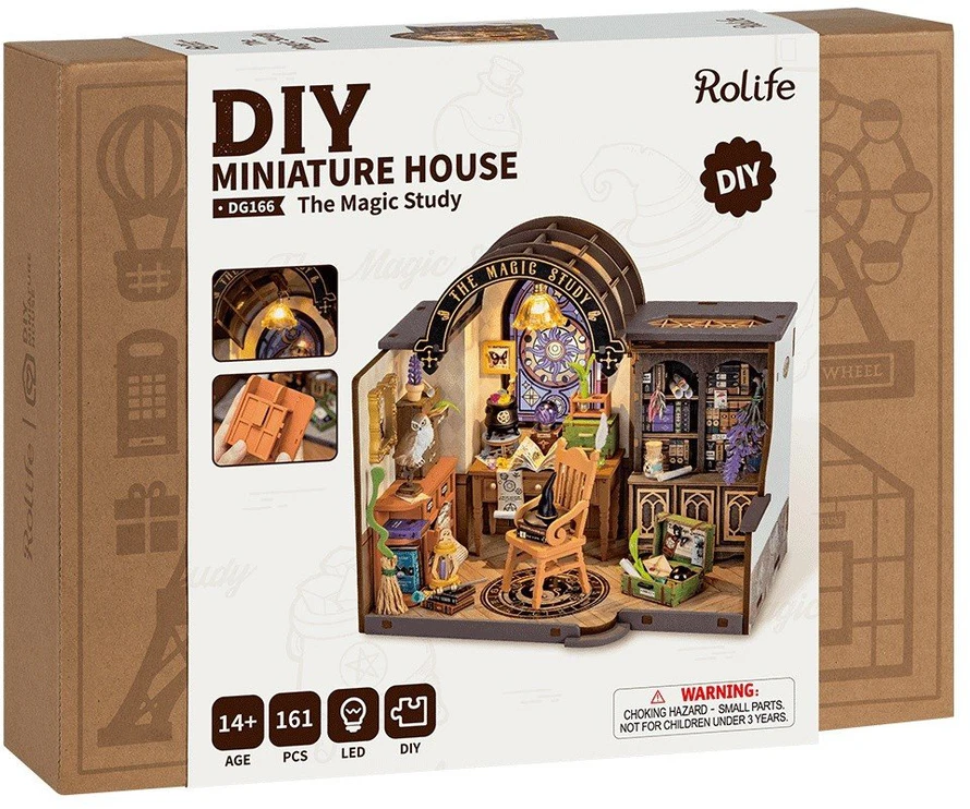 Robotime Mini namas 3D konstruktorius Magic Study
