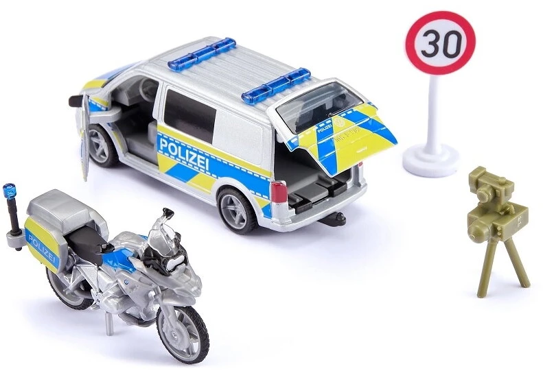 Siku Policijos automobilis ir motociklas