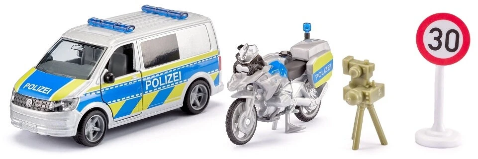 Siku Policijos automobilis ir motociklas