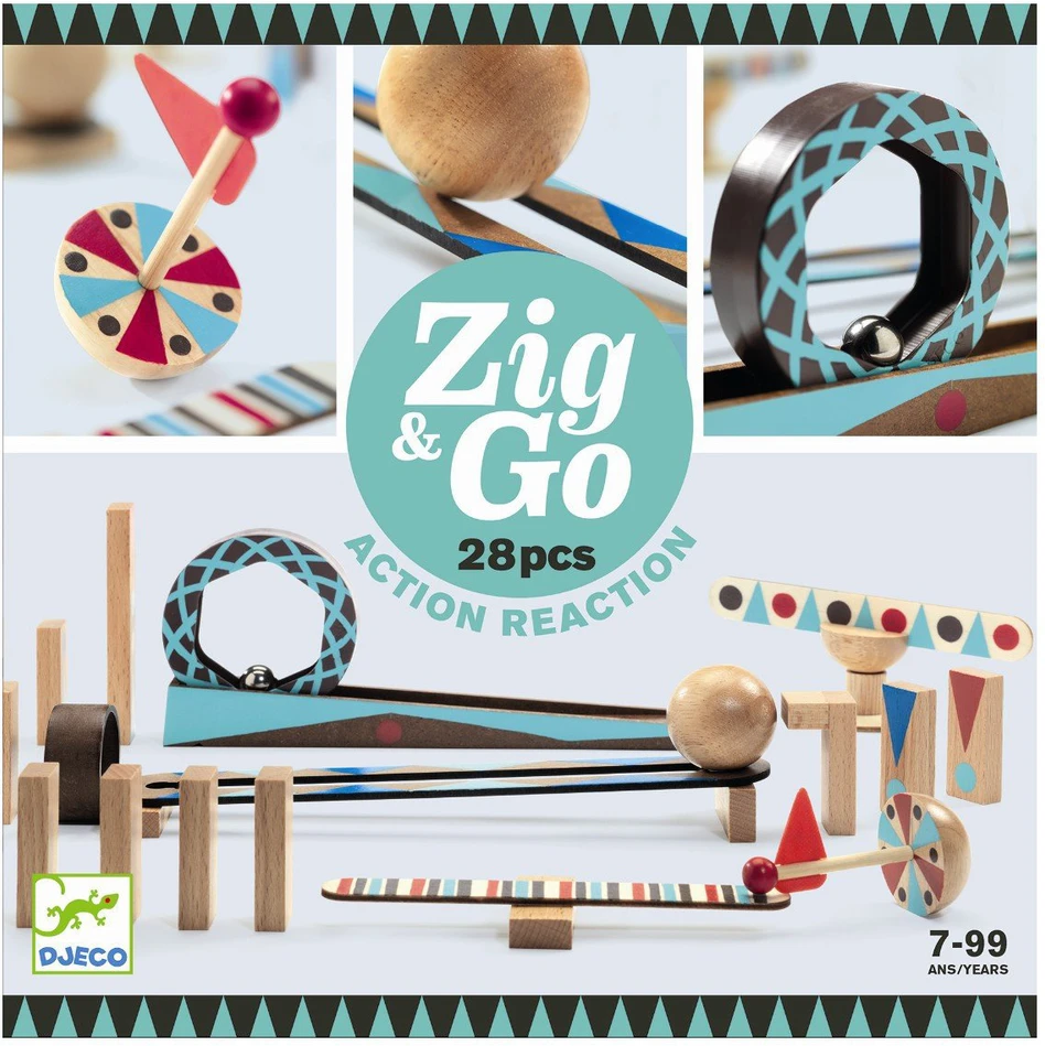 Djeco Statybos - Zig & Go - Riedame - 28 vnt ( DJ05640 )