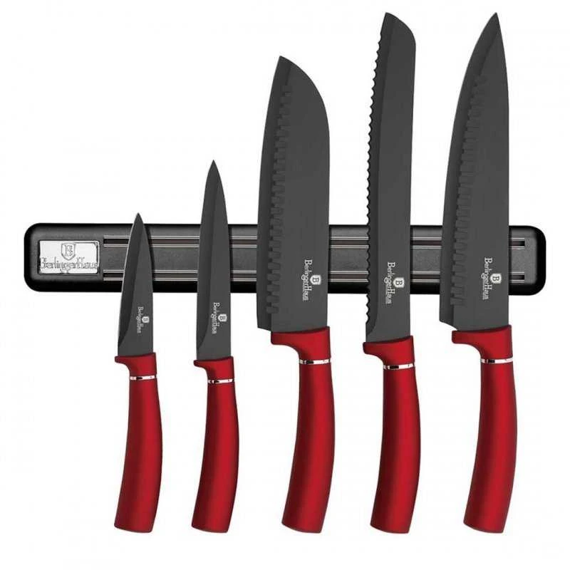 Berlinger Haus BH-2534 virtuvinių peilių rinkinys su magnetine juostele, 5 vnt.