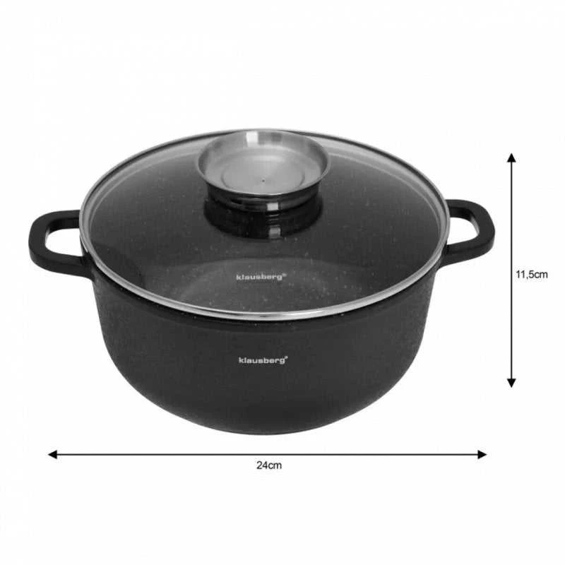 Klausberg KB-7359 8 dalių granito dengtų virtuvės reikmenų rinkinys