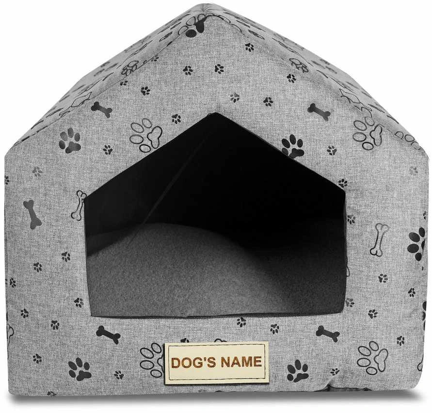 Aio Factory Personalizuotas šuns guolis 50x40 cm, aukštis = 38 cm, juodos letenėlės