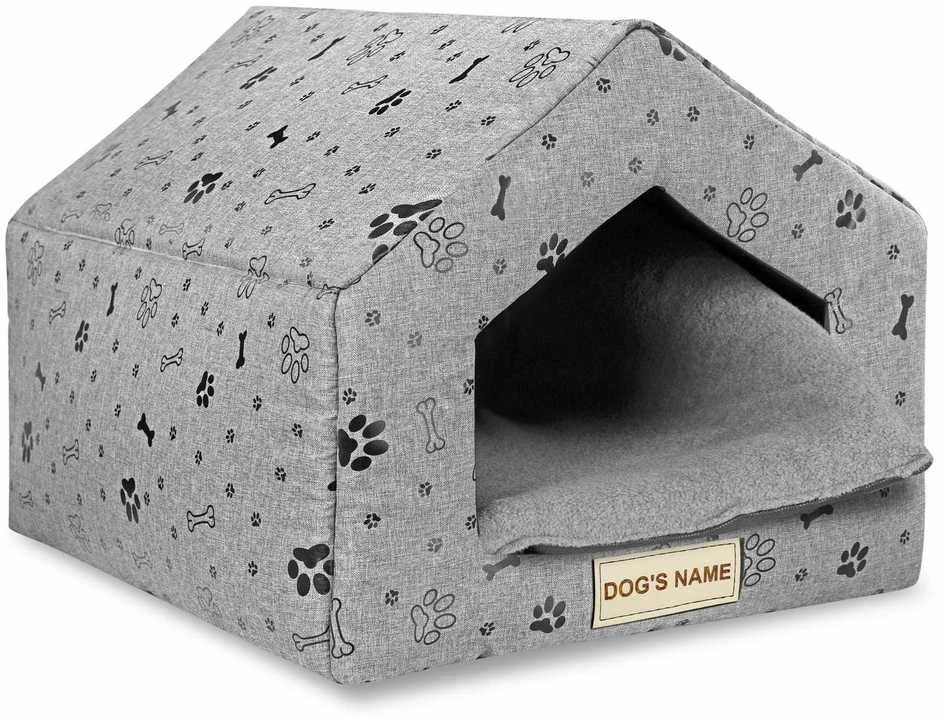Aio Factory Personalizuotas šuns guolis 50x40 cm, aukštis = 38 cm, juodos letenėlės