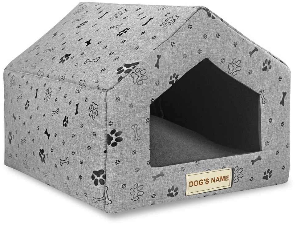 Aio Factory Personalizuotas šuns guolis 50x40 cm, aukštis = 38 cm, juodos letenėlės