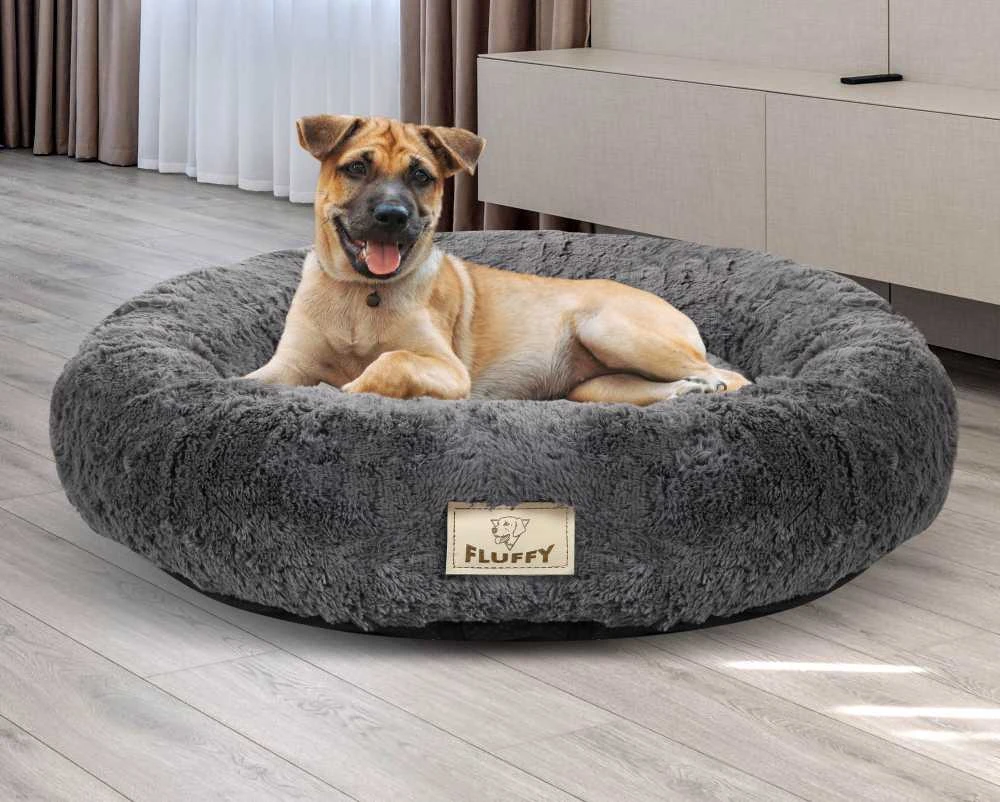 Aio Factory Shaggy lova 100 cm tamsiai pilka nuimama neslystanti
