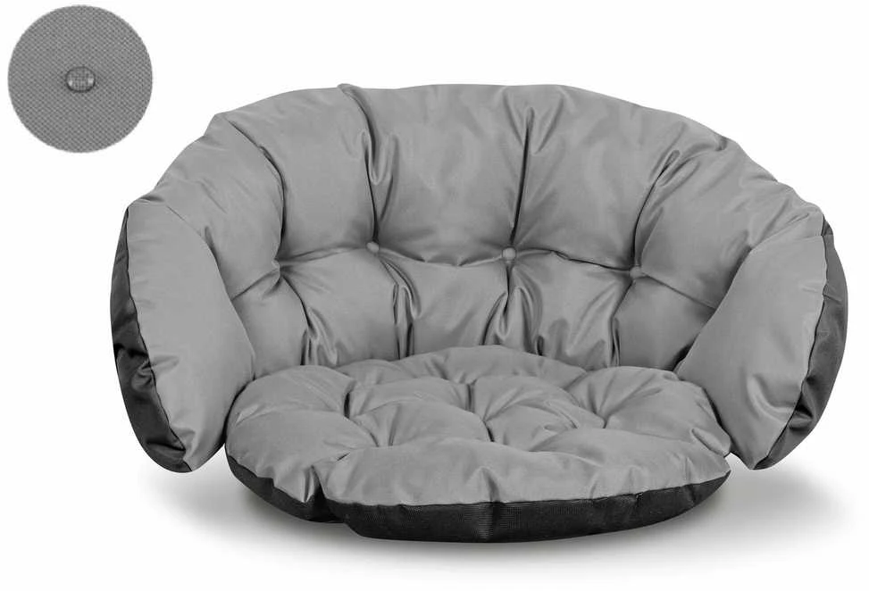 Sodo Baldų Pagalvėlių Komplektas Tik Pagalvės 2x122x40 cm + 190x40 cm Rotango Baldams, Sofai ar Sūpynėms, Vandeniui Atsparus, Pilkas