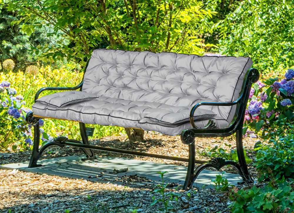 Aio Factory Sodo baldų komplektas su aukšta sienele ir apvadais, 180x60x50 cm, pilkas