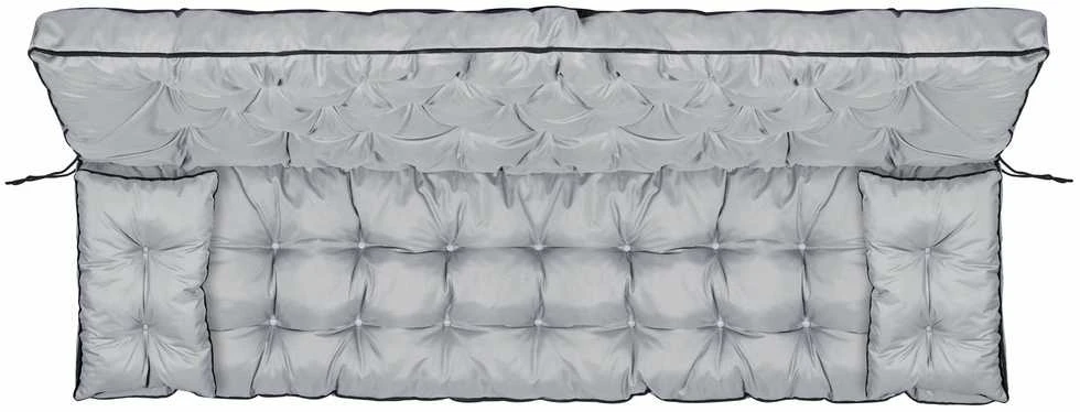 Aio Factory Sodo baldų komplektas su aukšta sienele ir apvadais, 150x60x50 cm, pilkas