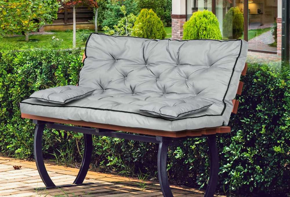 Aio Factory Sodo baldų komplektas su aukšta sienele ir apvadais, 100x60x50 cm, pilkas