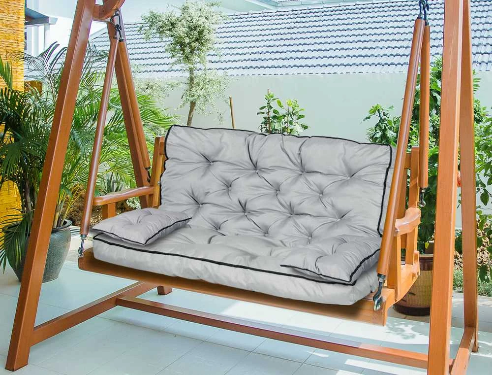Aio Factory Sodo baldų komplektas su aukšta sienele ir apvadais, 100x60x50 cm, pilkas