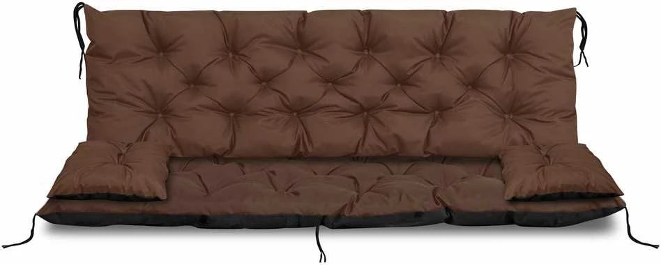 Aio Factory Sodo pagalvėlė 120x60x50 cm + 2 pagalvėlės sūpynėms, atsparios vandeniui, rudos spalvos