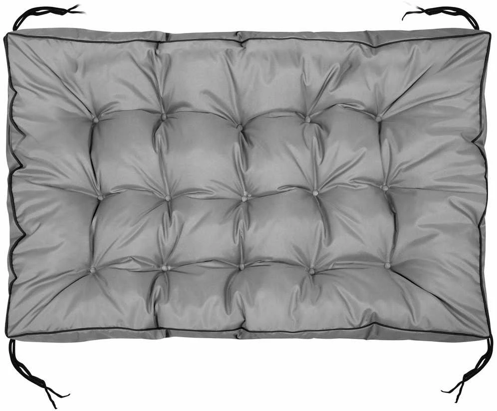 Aio Factory Sodo pagalvėlė 120x80 cm su aukštu kraštu palečių suoliukui, vandeniui atspari, pilka