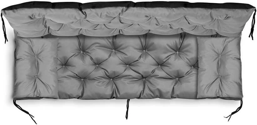 Aio Factory Sodo pagalvėlė 150x60x50 cm + 2 pagalvėlės sūpynėms, atsparios vandeniui, pilkos spalvos