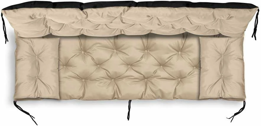 Aio Factory Sodo pagalvėlė 150x60x50 cm + 2 pagalvėlės sūpynėms, vandeniui atsparios, smėlio spalvos