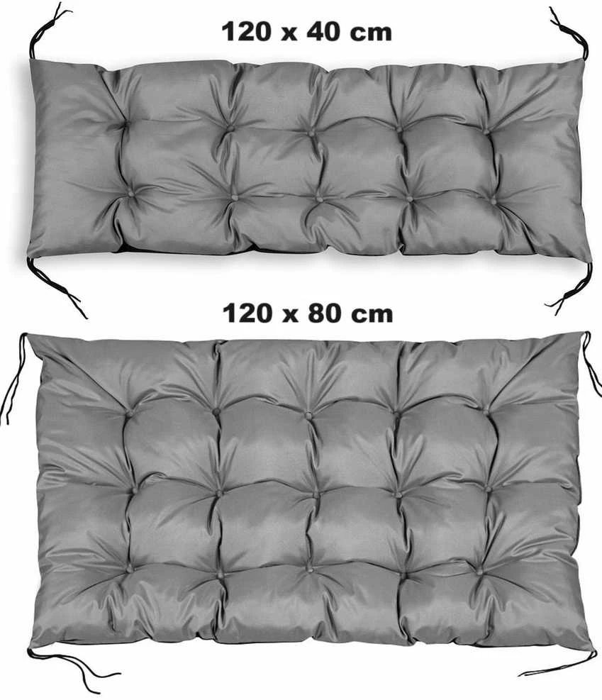 Aio Factory Sodo pagalvėlių komplektas 120/80 cm + 120/40 cm palečių suoliukui, atsparus vandeniui, pilkas