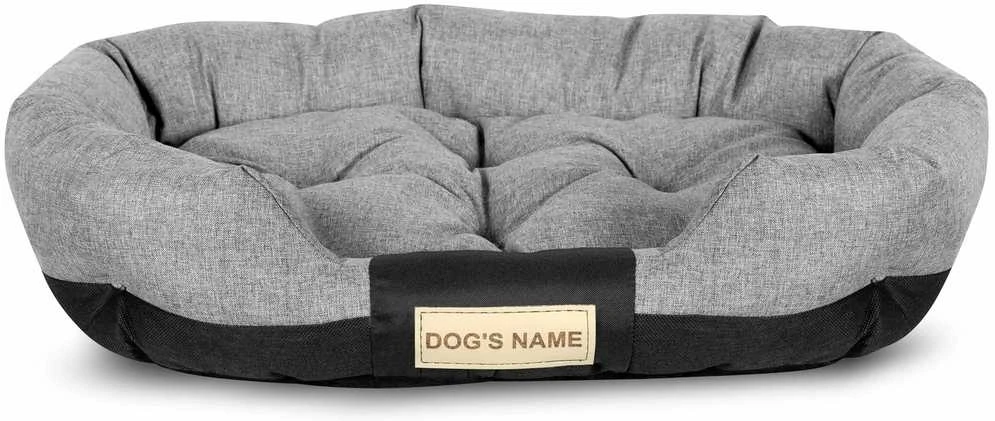 Aio Factory Šuns guolis 75x50 cm, personalizuotas, vandeniui atsparus, pilkas