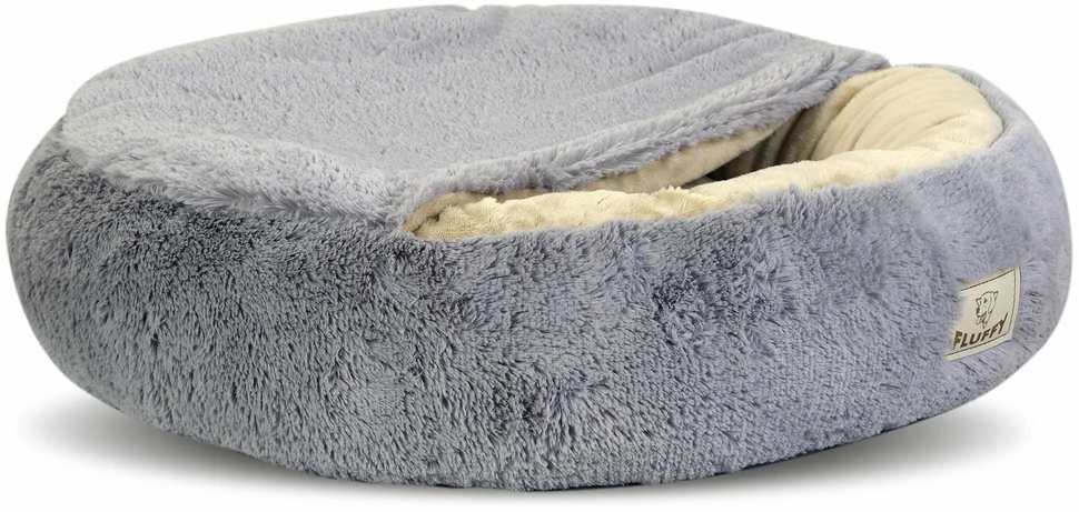 Aio Factory Šuns guolis FLUFFY 80 cm šviesiai pilkas
