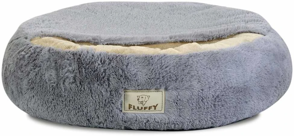 Aio Factory Šuns guolis FLUFFY 80 cm šviesiai pilkas