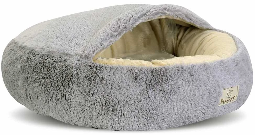 Aio Factory Šuns guolis FLUFFY 80 cm šviesiai pilkas