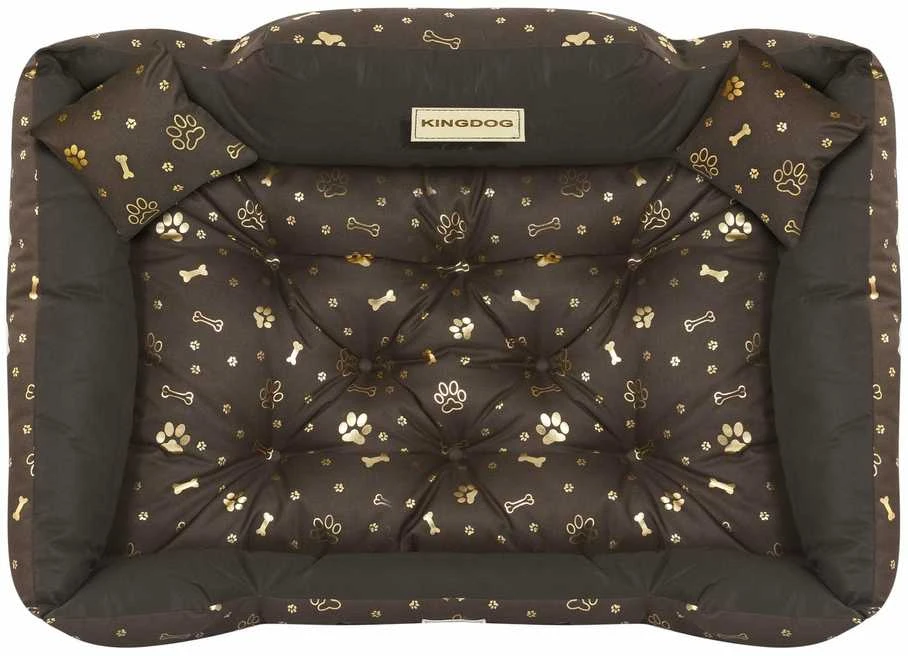 Aio Factory Šuns guolis KINGDOG 100x75 cm, personalizuotas, vandeniui atsparus, auksiniai kaulai
