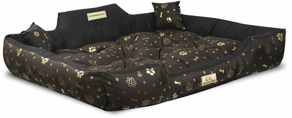 Aio Factory Šuns guolis KINGDOG 115x95 cm, personalizuotas, vandeniui atsparus, auksiniai kaulai