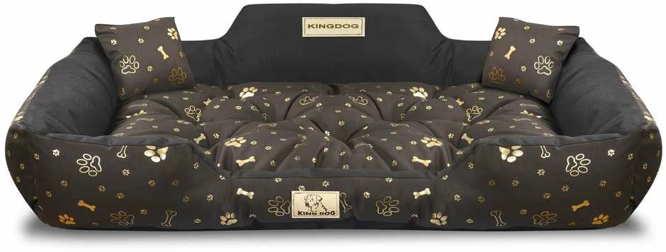Aio Factory Šuns guolis KINGDOG 115x95 cm, personalizuotas, vandeniui atsparus, auksiniai kaulai