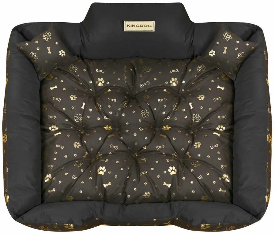Aio Factory Šuns guolis KINGDOG 115x95 cm, personalizuotas, vandeniui atsparus, auksiniai kaulai