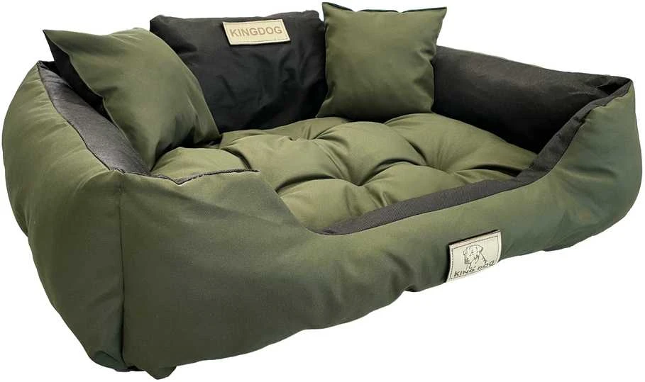 Aio Factory Šuns guolis KINGDOG 130x105 cm, personalizuotas, atsparus vandeniui, žalias