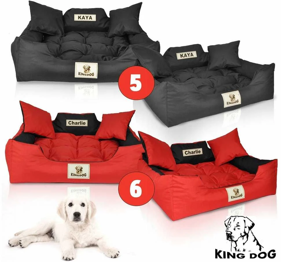 Aio Factory Šuns guolis KINGDOG 130x105 cm, personalizuotas, vandeniui atsparus, smėlio spalvos