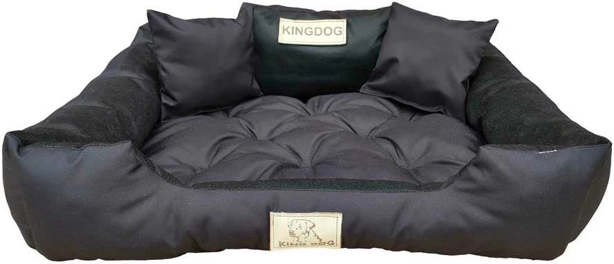 Aio Factory Šuns guolis KINGDOG 130x105 cm, personalizuotas, atsparus vandeniui, juodas