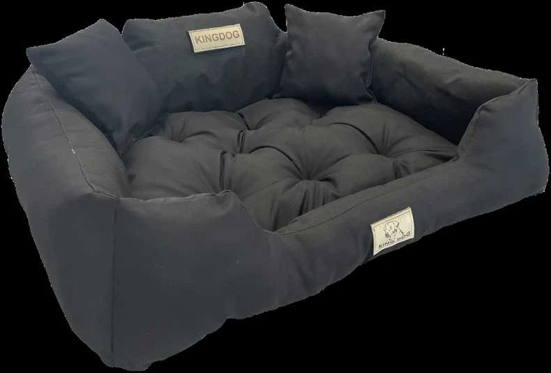 Aio Factory Šuns guolis KINGDOG 130x105 cm, personalizuotas, atsparus vandeniui, juodas