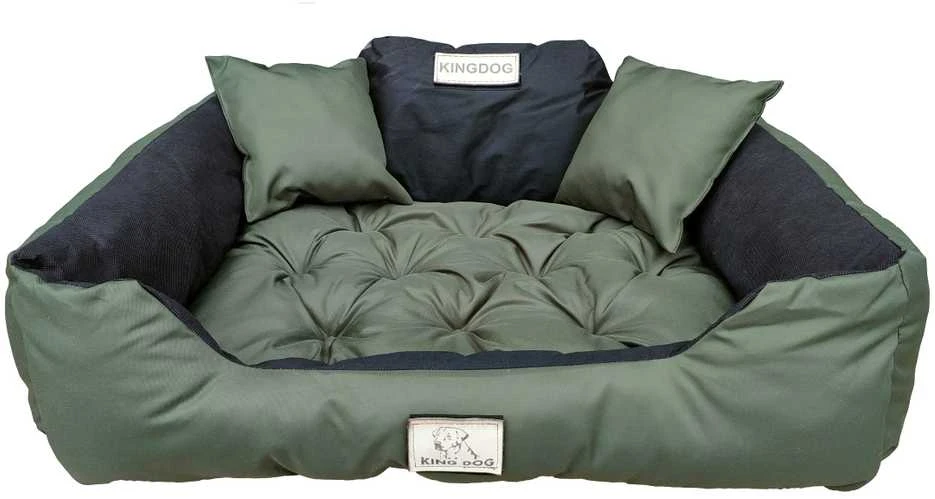 Aio Factory Šuns guolis KINGDOG 130x105 cm, personalizuotas, atsparus vandeniui, žalias