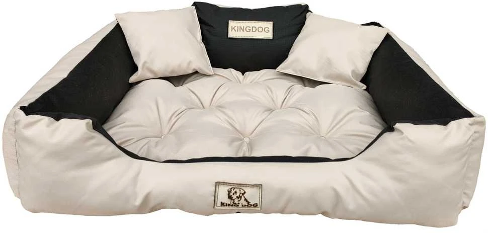 Aio Factory Šuns guolis KINGDOG 130x105 cm, personalizuotas, vandeniui atsparus, smėlio spalvos