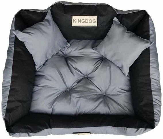 Aio Factory Šuns guolis KINGDOG 130x105 cm, personalizuotas, atsparus vandeniui, tamsiai pilkas