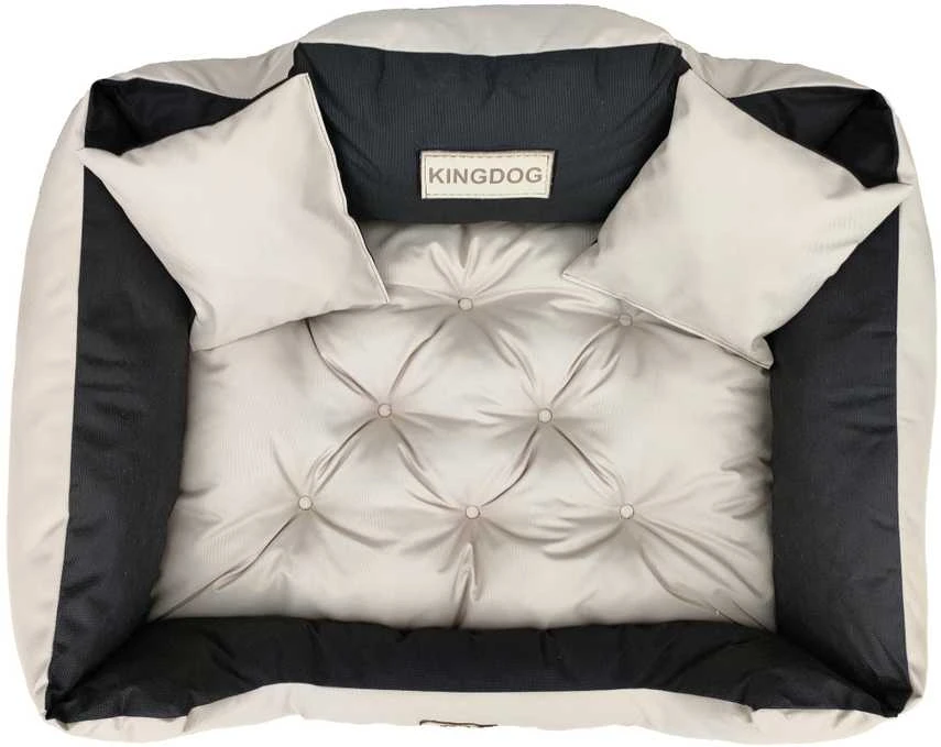 Aio Factory Šuns guolis KINGDOG 130x105 cm, personalizuotas, vandeniui atsparus, smėlio spalvos