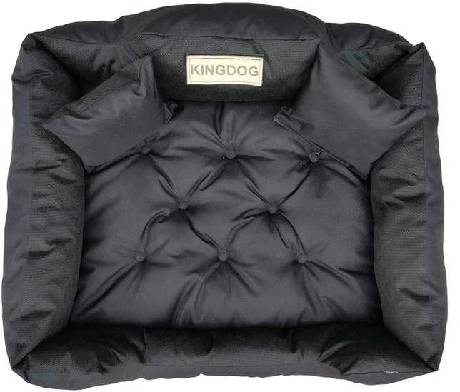 Aio Factory Šuns guolis KINGDOG 145x115 cm, personalizuotas, atsparus vandeniui, juodas