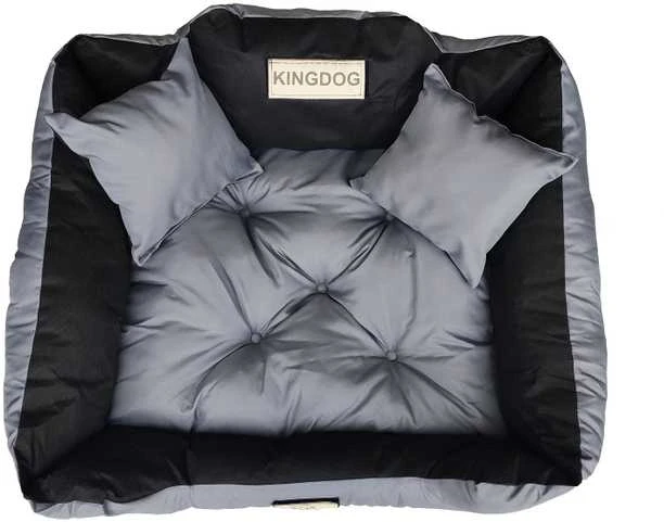 Aio Factory Šuns guolis KINGDOG 145x115 cm, personalizuotas, atsparus vandeniui, tamsiai pilkas