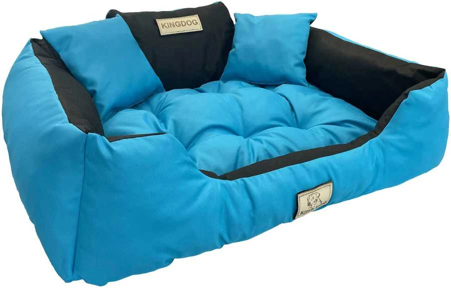 Aio Factory Šuns guolis KINGDOG 145x115 cm, personalizuotas, atsparus vandeniui, mėlynas