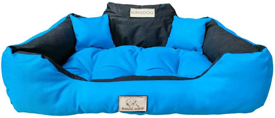 Aio Factory Šuns guolis KINGDOG 145x115 cm, personalizuotas, atsparus vandeniui, mėlynas