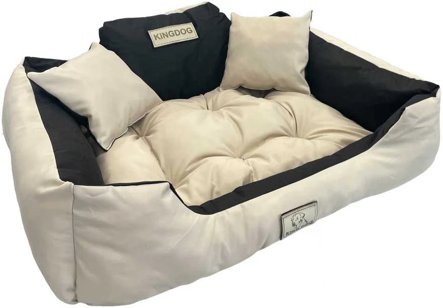 Aio Factory Šuns guolis KINGDOG 145x115 cm, personalizuotas, vandeniui atsparus, smėlio spalvos